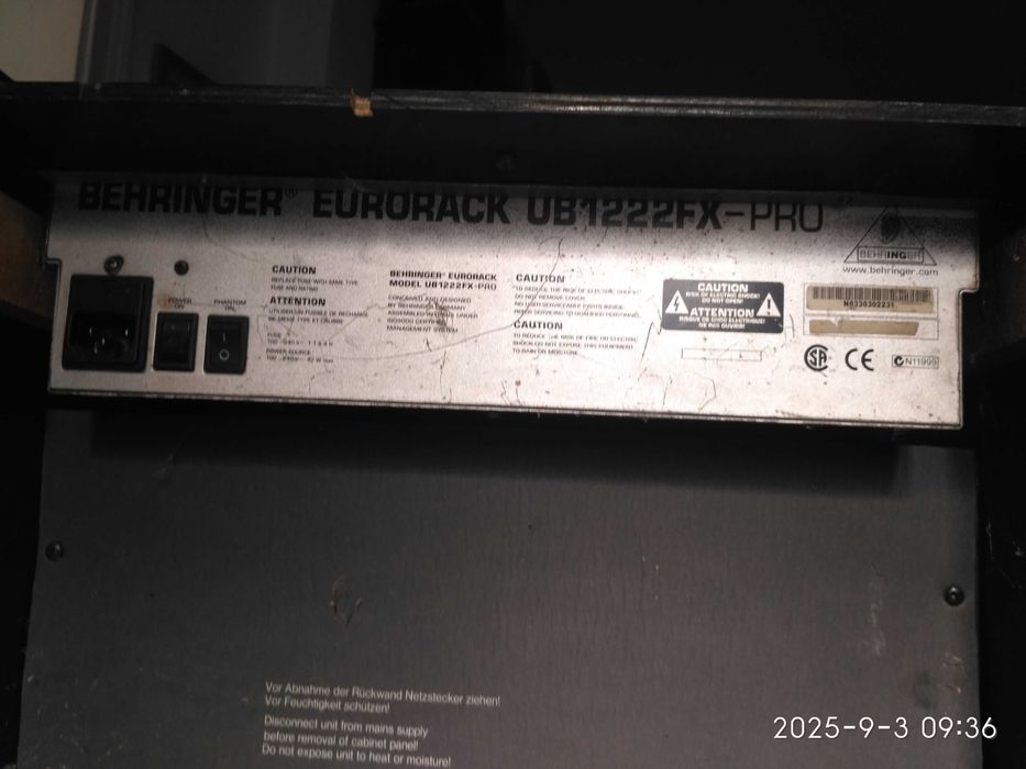 Behringer ub 1222 fx pro