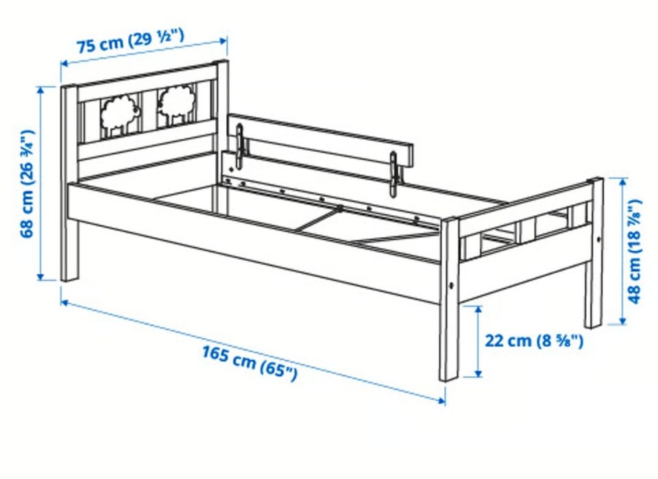 Vendo cama criança 160x70 cm com colchão novo  de espuma com 14 cm de altura