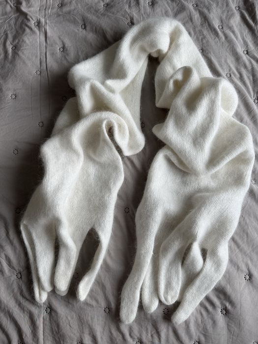 Зимовий набір з ангори (шапка + шарф + рукавиці)