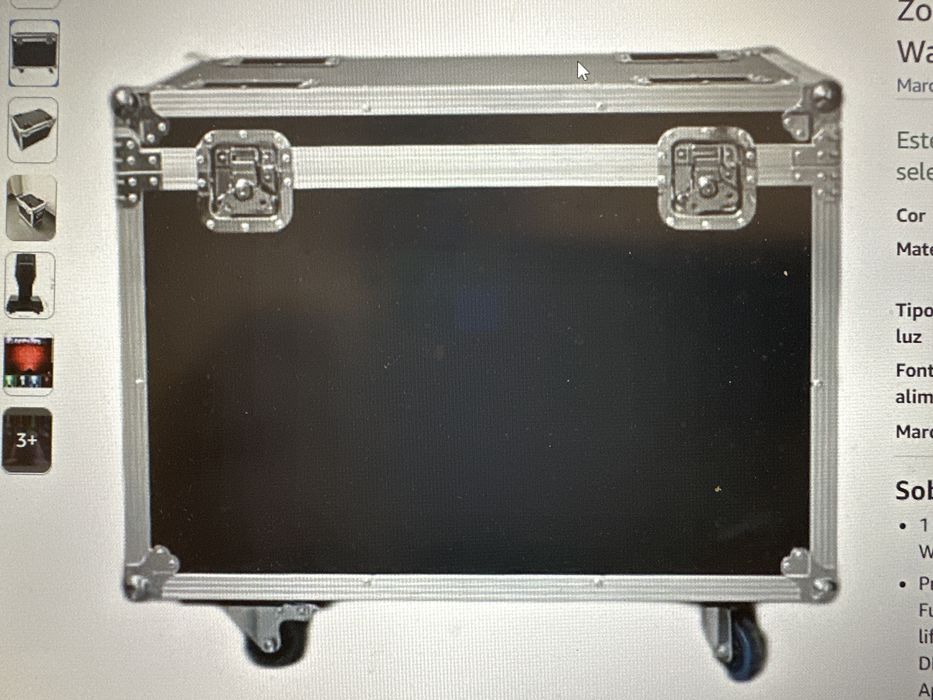 4 moving head wash becen 36x18w RGBWA+UV com 2 fightcases e acessórios