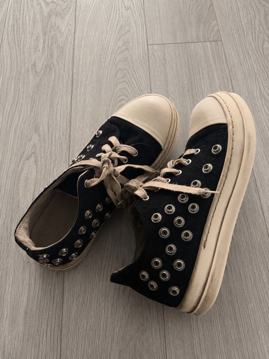 Rick owens низкие низкі ramones lowDRKSHDW Low Sneaks abstract
