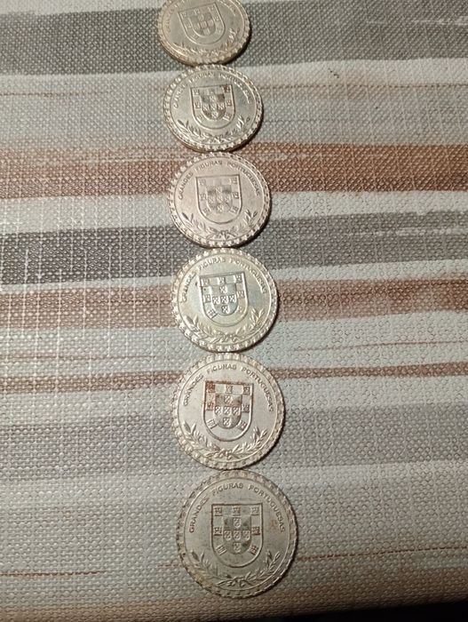 Moedas grandes figuras portuguesas