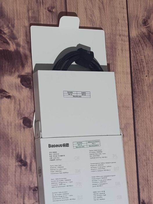 baseus kabel usb-c – usb-c 240W 1m szybkie ładowanie