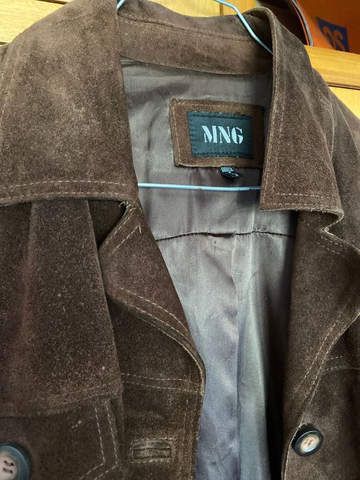 Casaco de couro Mango