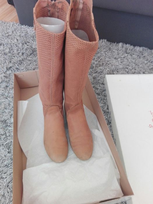 Buty ażurowe skóra