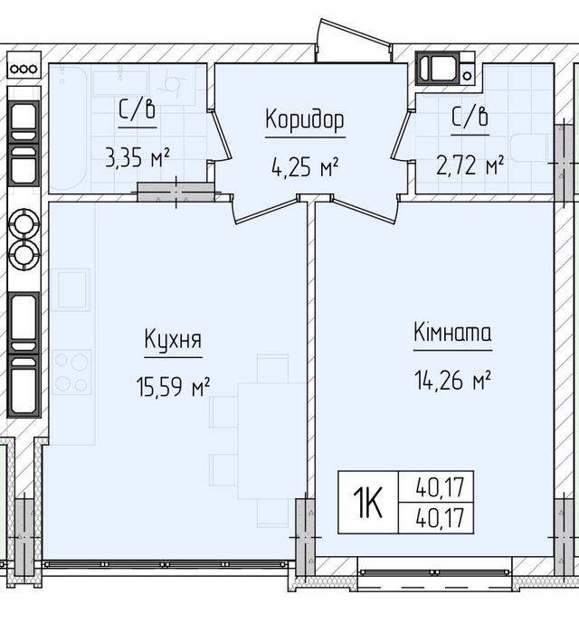 1-кім. квартира від забудовника у Пасічній/Хіміків