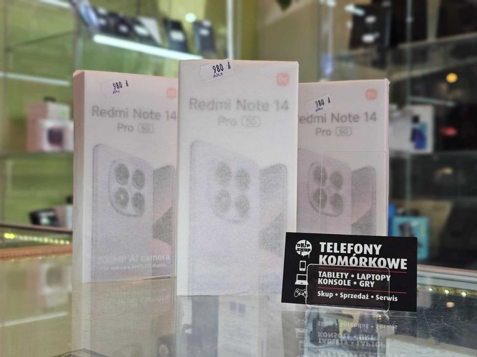 Redmi Note 14 Pro 5G 8/256 Black Nowy/Gwarancja24/SklepGSM/Lwsk