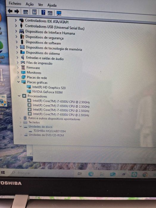 Toshiba P50-C-1CD processador i7-6500,