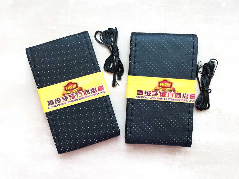 Чохол (ОПЛІТКА) на кермо автомобіля чорний чехол на руль