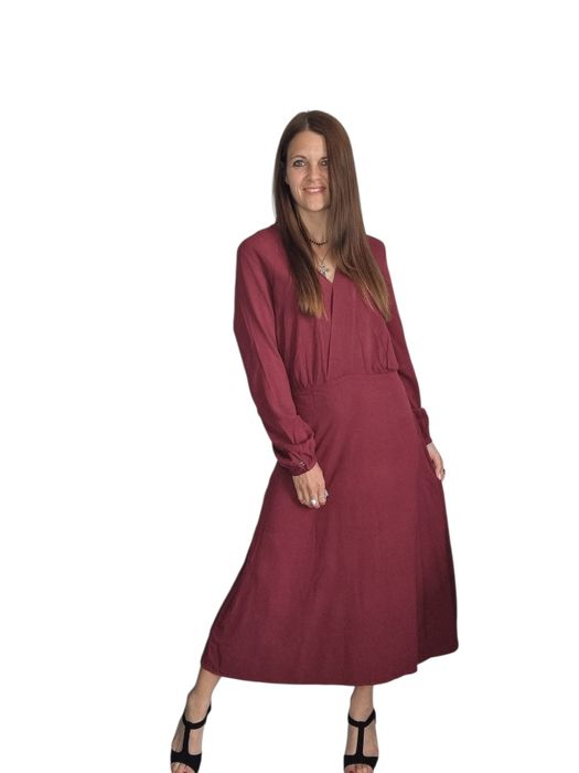Burgundowa sukienka Armedangels rozmiar m