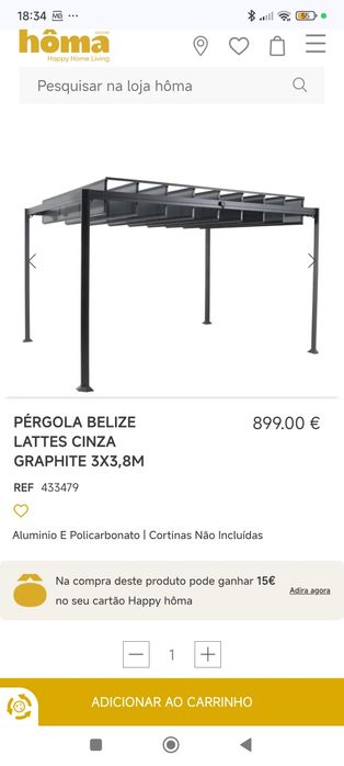 Pérgola de alumínio
