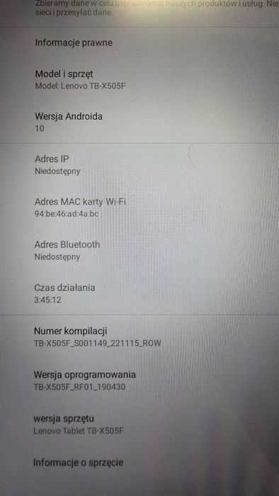 Tablet 10" LeNoVo TB-X505F (space grey) 32GB