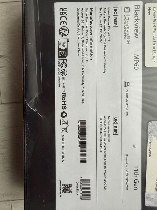 Blackview Mini PC MP60 новий