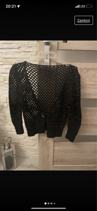 Bolerko siatkowe ze zlota nitka s/m