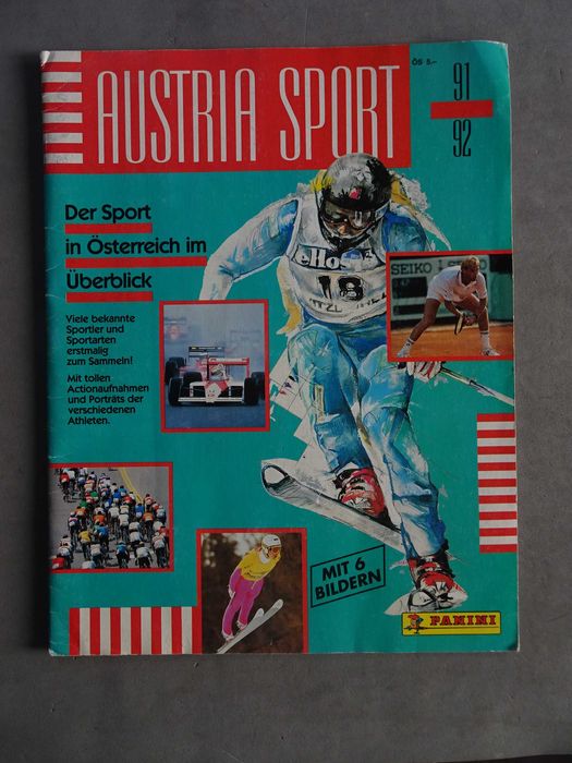Caderneta de cromos de futebol completa Austria Sport 91/92 Panini