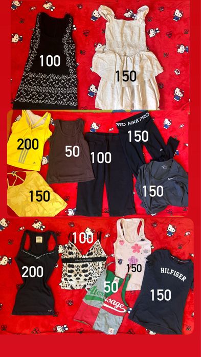 Одяг, сумки, взуття. Усе брендове, б/в, але хорошої якості. Hollister, Adidas, H&M тощо.