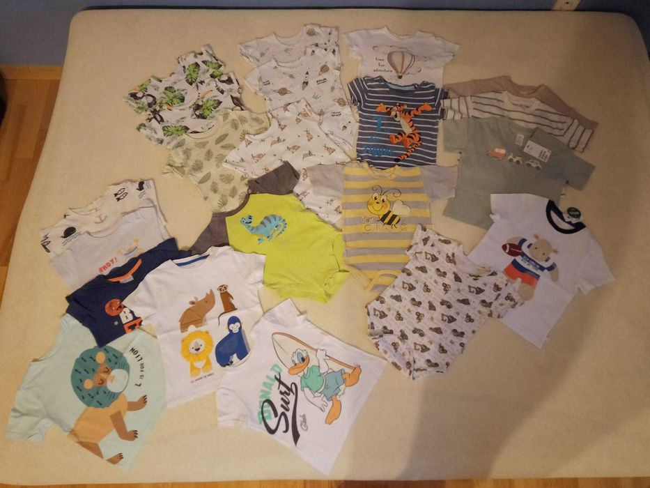 praktyczne ubranka dla chłopca MEGA OGROMNA paka rozmiar 86