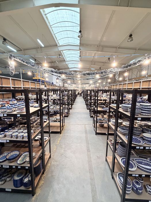 Solniczka i pieprzniczka z podstawką Bolesławiec - wzór 1208