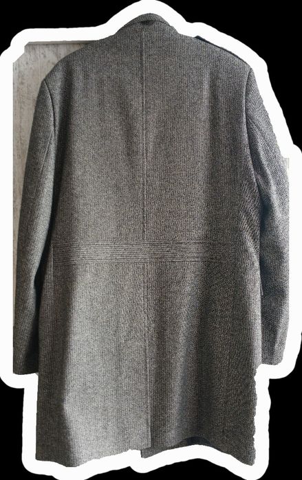 Płaszcz dastan szary w igiełkę igiełka rozmiar l stan bdb bardzo dobry