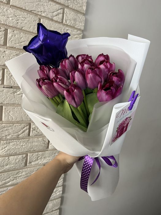 Тюльпани з доставкою у Львові, букет на валентина