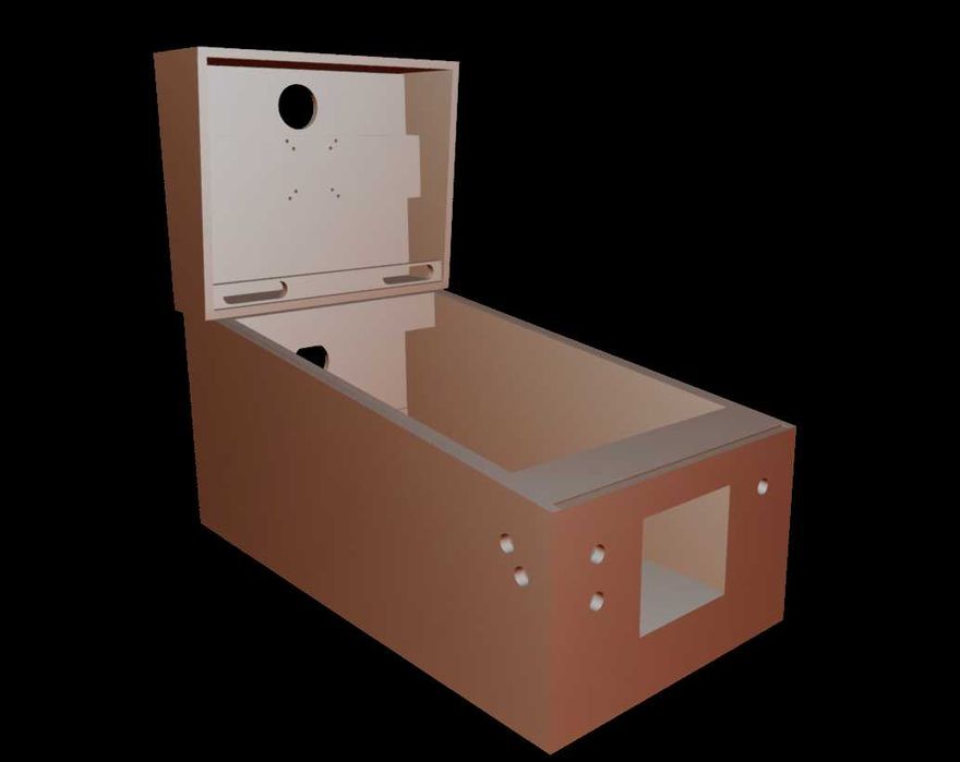 Pinball Flipper wirtualny do złożenia MDF 16mm ekran 32" diy obudowa
