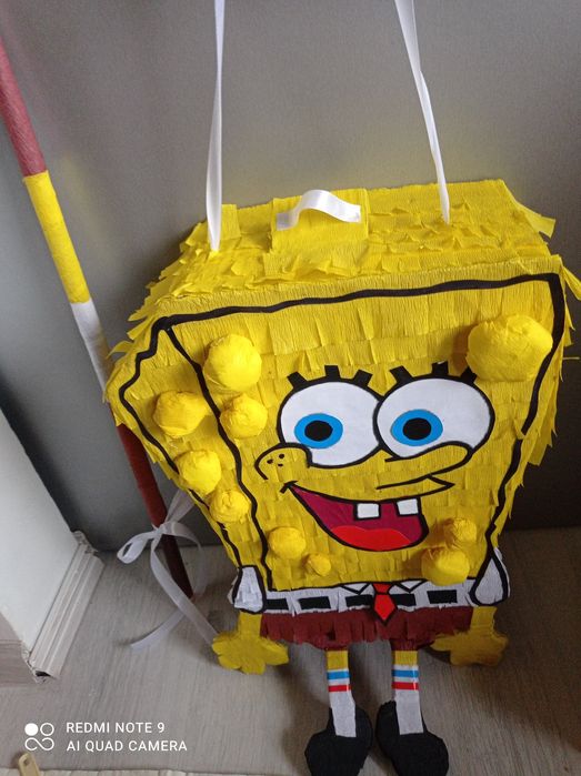 SpongeBob xl 45cm piniata dekoracja urodziny Kanciastoporty
