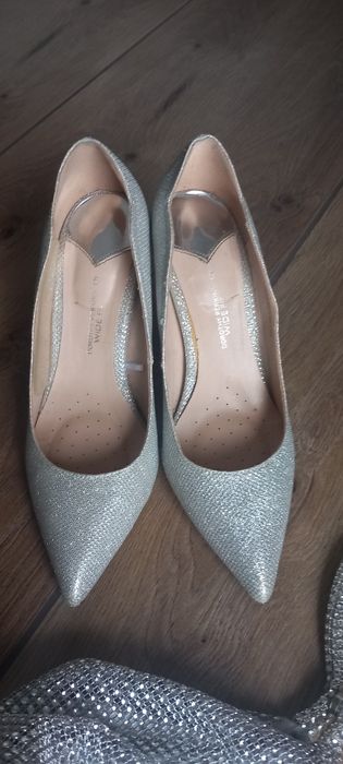 Srebrne szpilki rozm. 38