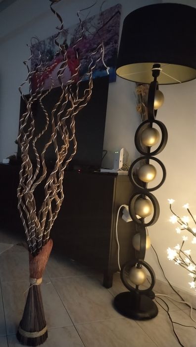 Conjunto de candeeiro e decoração