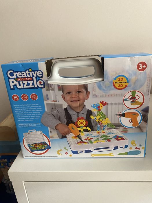 Kit Puzzele Creative com berbequim eletrico