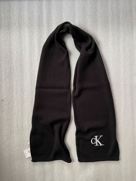 Новый шарф calvin klein ( ck monogram logo scarf black ) с америки