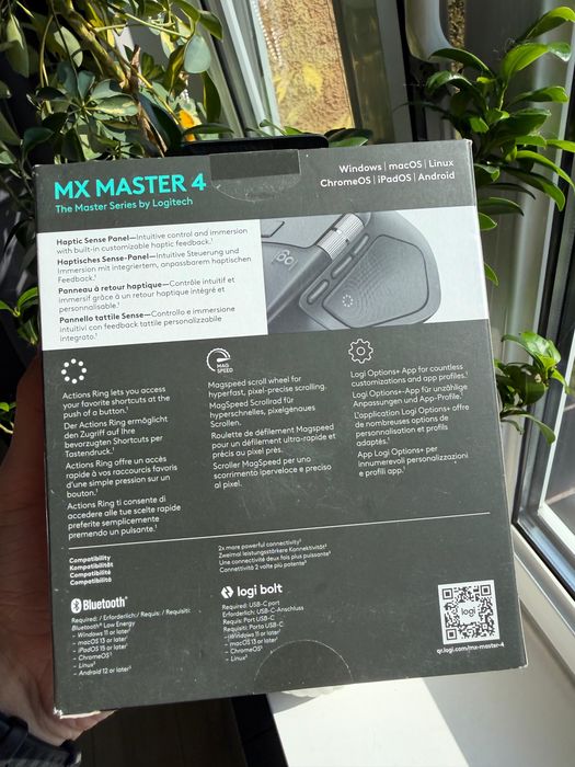 Myszka bezprzewodowa Logitech MX Master 4 sensor optyczny czarna