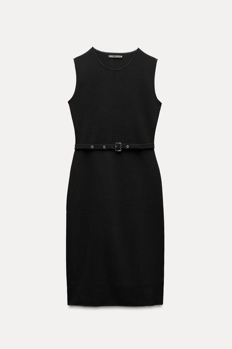 Платье классическое с поясом Zara