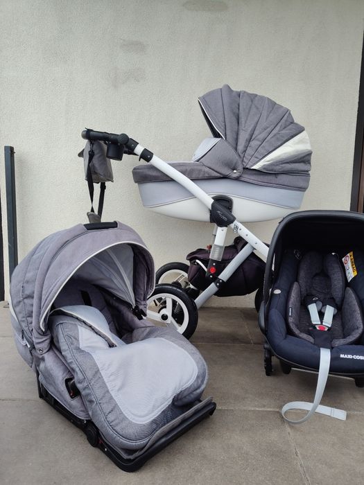 Wózek 3w1 4w1 Adamex Barletta new z fotelikiem maxi Cosi