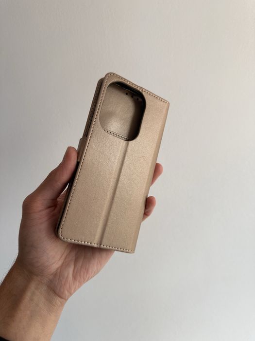 Etui z klapką zamykane złote do XIAOMI REDMI NOTE 13 PRO