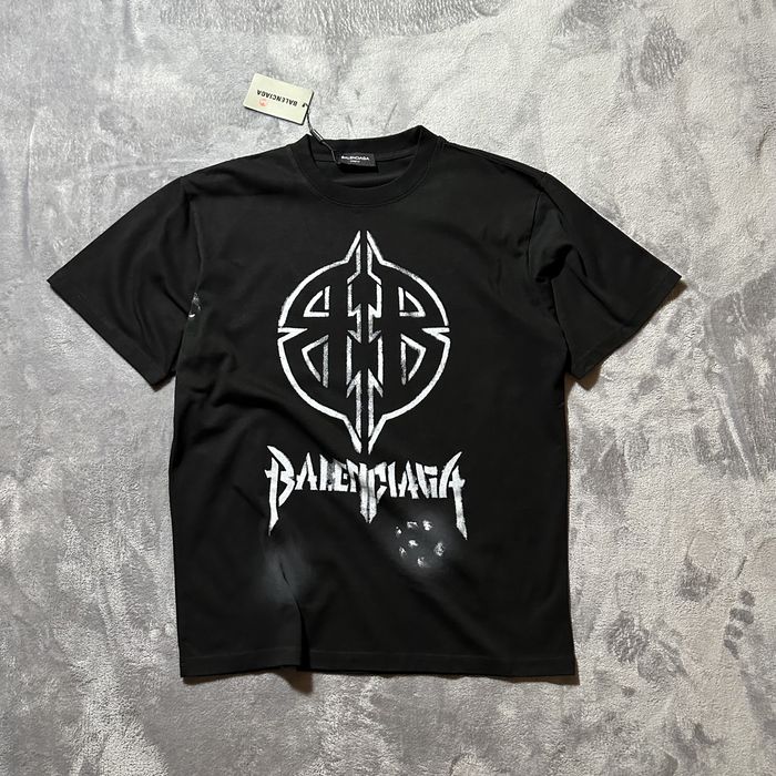 Футболка  balenciaga METAL BB STENCIL S M L