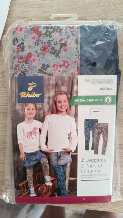 TCHIBO Zestaw 2szt. Legginsy rozm. 158/164 (12-14 lat) NOWE