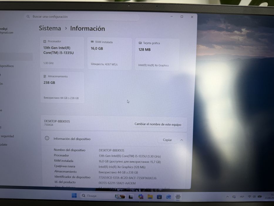 Samsung Galaxy Book 4 15.6” i5-1335U 16/250 SSD