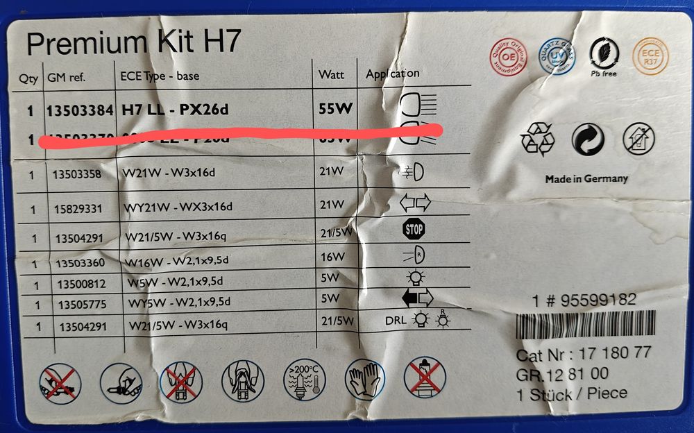 Kit lâmpadas PHILIPS Premium H7