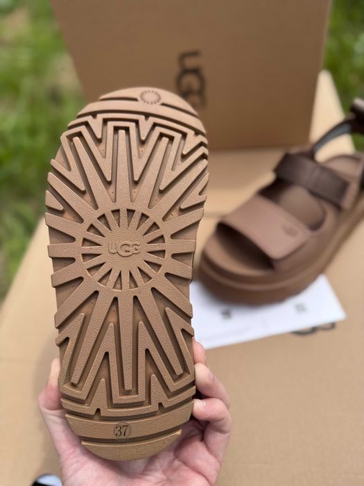 ‼️Останні Розміри‼️Оригінал / Босоніжки UGG Goldenglow Sandals Brown / Сандалі Угг / Уггі / Босоножки Угги