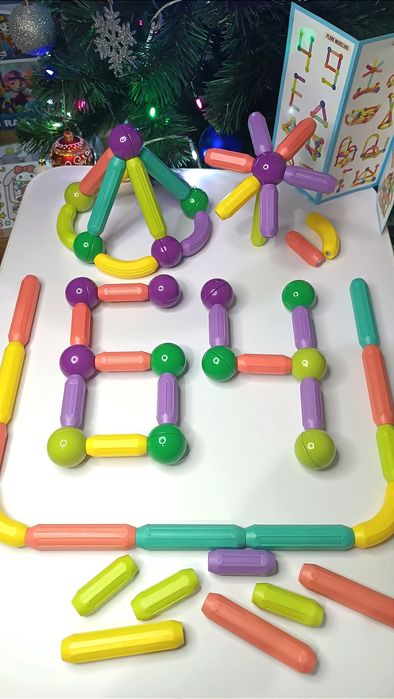 Магнітний конструктор,  64 деталі (олх доставкою 720грн)