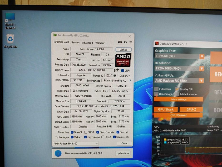 Відеокарта AMD Radeon RX 6800 16GB Sapphire Pulse