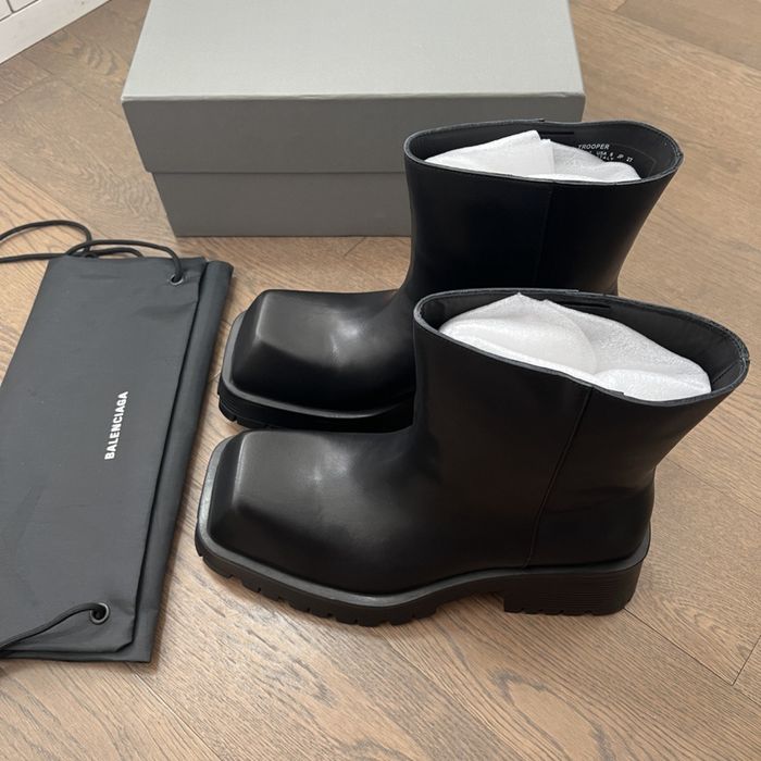 Balenciaga Trooper Boots Leather large square toe/40-45/Преміум якість