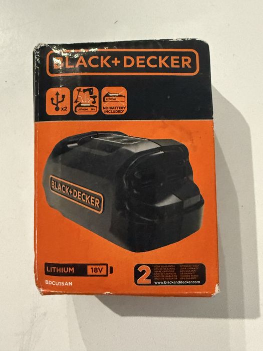 Black&Decker 2x Adapter USB do ładowania, 18V (BDCU15AN-XJ)