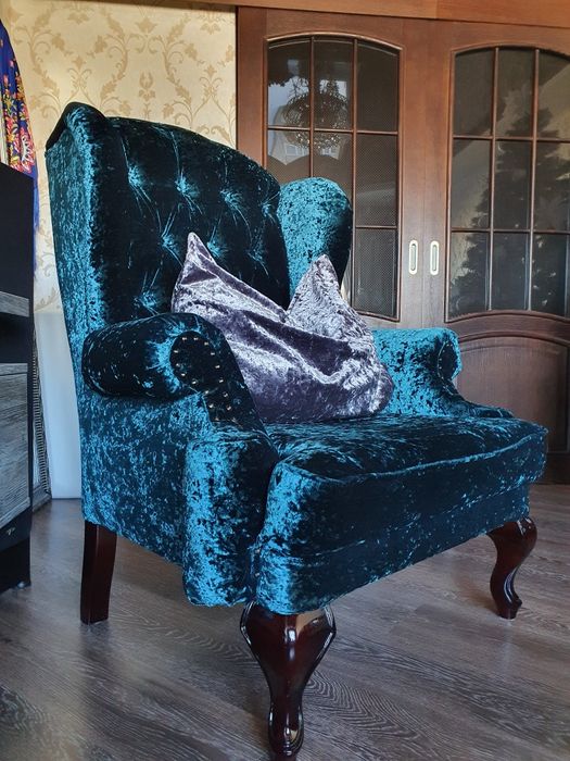 Крісло англійське велюр