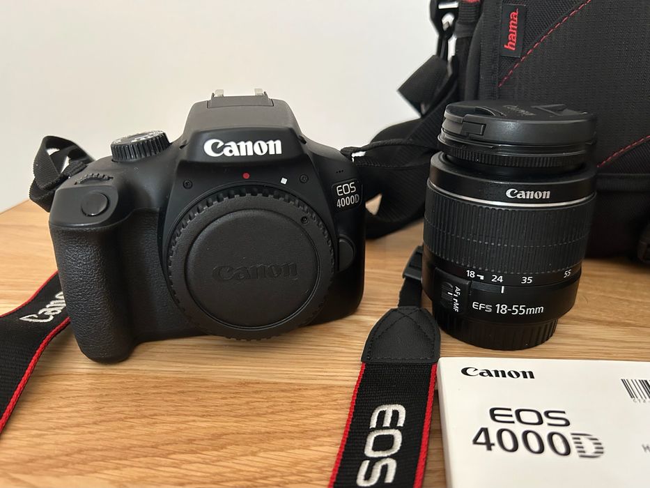 Canon EOS 4000D + Lente EFS 18-55mm + Bolsa