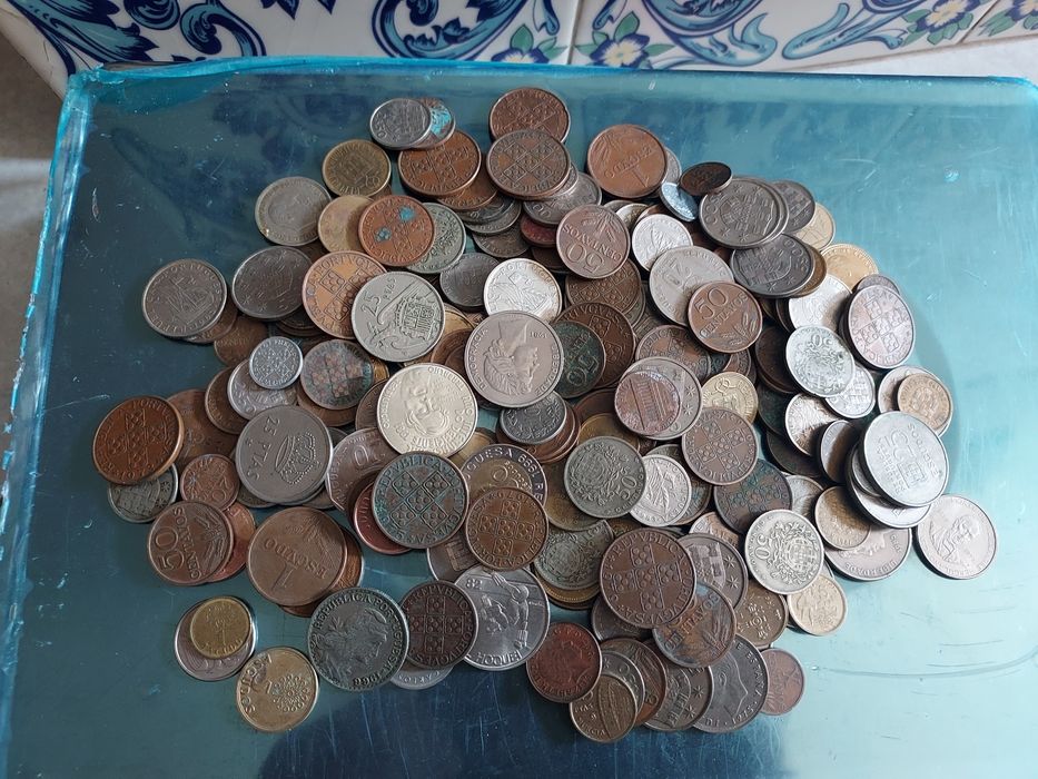 Lote 1 kg vários moedas