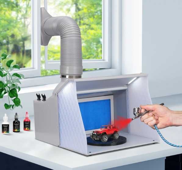 Kabina lakiernicza VIVOHOME airbrush LED wentylator