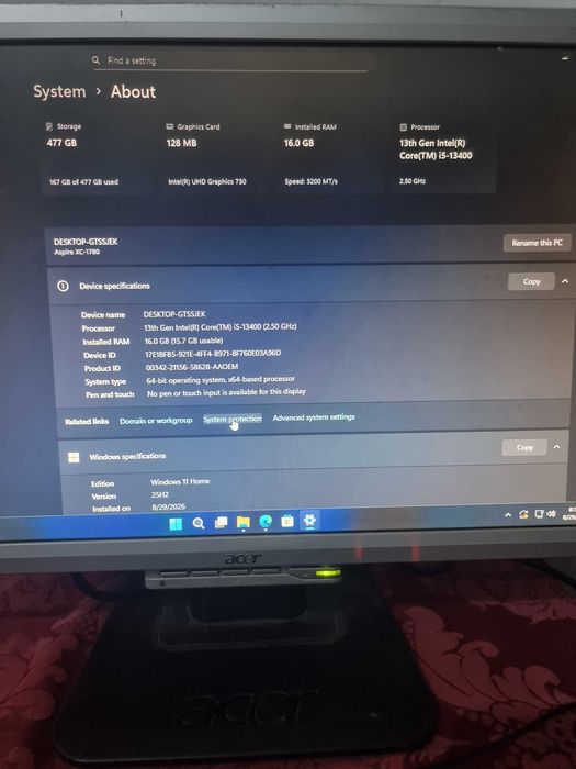 Desktop Acer Aspire XC-1780 |i5-13400| 16GB | 512GB