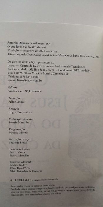 O que Jesus via do alto da cruz - A.D. Sertillanges