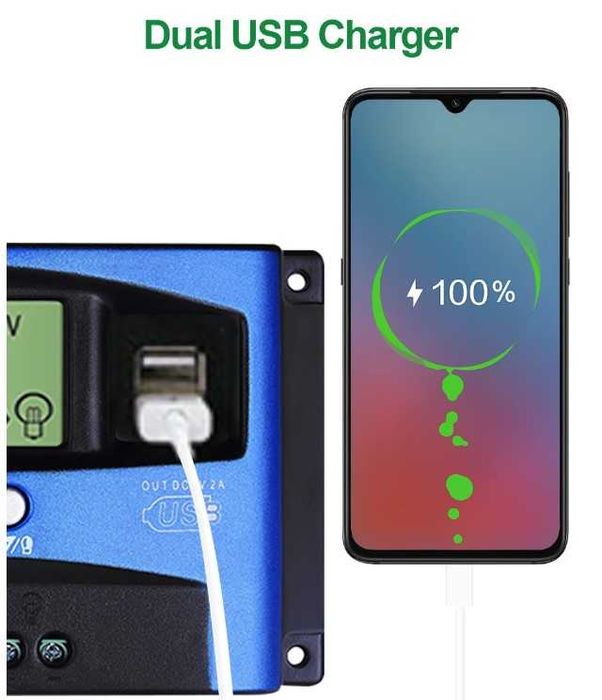 Controlador Carga MPPT 100A Solar C/ USB